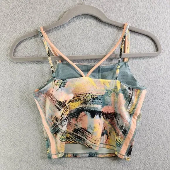 Athleta Girl Sports Bra Girls 12 Simone Biles Brushstroke Tank Because I Can - Picture 3 of 14